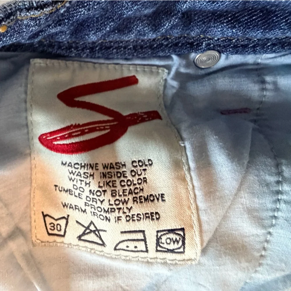 Seven7 Denim Rhinestone Embellished Jeans Women’s Size 24 Stretch Blue Plus Size
